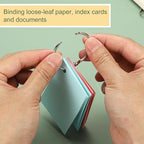 PATIKIL 1.8" x 2" Loose Leaf Binder Rings, 30 Pcs Metal Book Rings Nickel Keychain Ring for Paper Index Cards Flash Card Notebook Rings Office Home Book Binder, Silver Tone