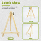 26 Pack 9 Inch Wood Easels, Easel Stand for Painting Canvases, Art, and Crafts,Tripod,Painting Party Easel,Kids Student Tabletop Easels for Painting,Portable A-Frame Tripod Tabletop Easel Set