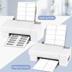 2" x 4" Address Labels Sticker Paper for Laser/Ink Jet Printer mailing Labels 8.5"×11" White