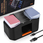 Nileole Quiet & Rechargeable 2 Decks Card Shuffler, Automatic 2000 mAh Quiet Electric Shuffler, Playing Cards, Texas Hold'em, Poker, Home Card Games, Blackjack