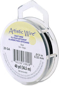 Artistic Wire, 28 Gauge Tarnish Resistant Colored Copper Craft Wire, Black, 40 yd