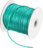 MECCANIXITY Waxed Cord 3mm Waxed Polyester Cord 44 Yard Wax String for Bracelet Making, Necklaces, Beading, Jewelry Making and DIY Crafts(Blue-Green)