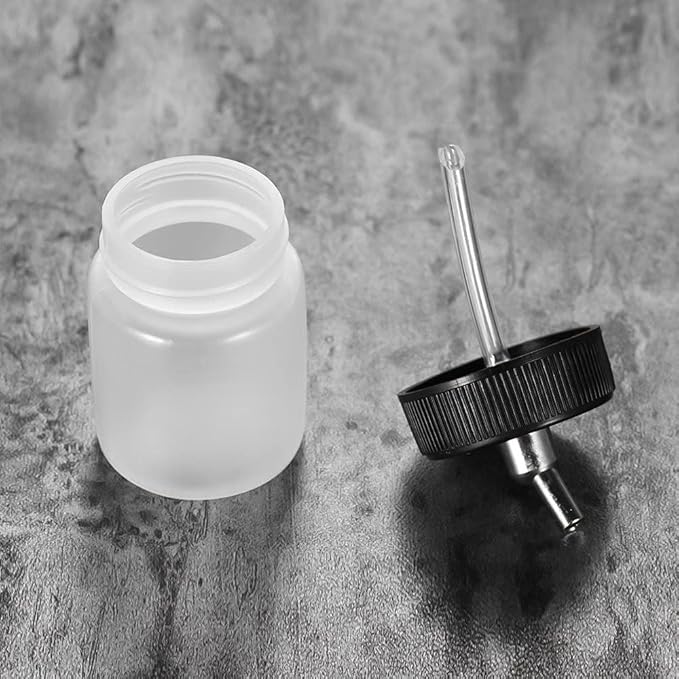ABEST New 10PCS Dual Action Airbrush Plastic Bottle Jar 22CC / Standard Suction Lid Paint Cup Air Brush Accessories Model Air Tool Box