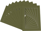 11x14 Mat for 8.5x11 Photo - Precut Dill Green Picture Matboard for Frames Measuring 11 x 14 Inches - Bevel Cut Matte to Display Art Measuring 8.5 x 11 Inches - Acid Free Pack of 100 MATS