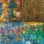 Scrapbook Paper Pad 6x6 Vintage Colored Paper, Single-Sided Decopodge Paper,Colorful Cardstock Paper Scrapbooking DIY Decorative Background Cardmaking Supplies, Junk Journal Craft Paper-24Pcs