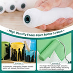 Foam Paint Roller, 20 Pack, 6 Inch Mini Paint Roller Covers, High Density Foam Paint Roller, Small Paint Rollers for All Flat Surfaces, Suitable for Wall，Kitchen Cabinets, Doors, Tables