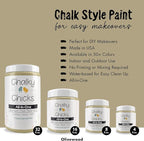 Chalky Chicks All-in-One Chalk Paint for Furniture or Cabinet - 8 Fl Oz - Matte Finish Olive Wood (Taupe) for Metal, Wood Furniture Paint - No Sanding All-in-One for Home Decor & Crafts, USA Made