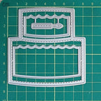 Cutting Dies for Card Making, Metal Scrapbooking Die-Cuts, DIY Bckground Frame Crafts Embossing Stencil, Paper Template Mold/Photo Album Arts Tool (Birthday Cake-8.5x8.2cm)