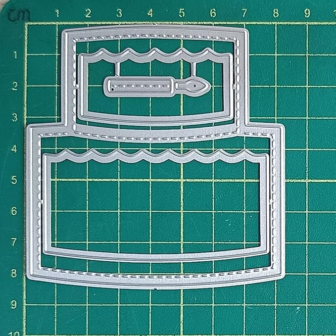 Cutting Dies for Card Making, Metal Scrapbooking Die-Cuts, DIY Bckground Frame Crafts Embossing Stencil, Paper Template Mold/Photo Album Arts Tool (Birthday Cake-8.5x8.2cm)