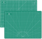 Headley Tools Thickened 18 x 24 Inch Self Healing Sewing Cutting Mat, A2 Rotary Cutting Sewing Mat for Crafts, Double Sided 5-Ply Table Cutting Board for Fabric Quilting Leather Hobby, (Green)