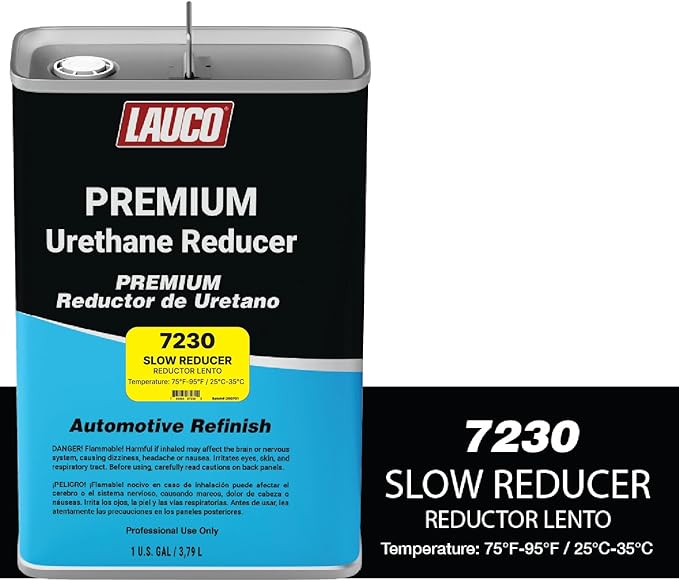 Slow Urethane Grade Reducer (7230), 1 Gallon, 75°F - 95°F﻿﻿ ﻿- For Automotive Paint and Industrial Paint Use - High Performance Automotive Grade﻿