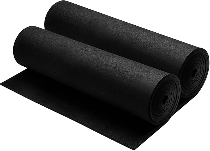 2Pcs EVA Foam 4mm, Cosplay Foam 16x59 inch Black, High Density 90 kg/m³, for Craft Projects Cosplay Costumes, Fake Weapons, Decorations, Christmas, Easter, Thanksgiving, etc.