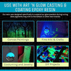 Glow in The Dark Pigment Powder - Neutral and Fluorescent Color for Art Painting, Fine Art, Nail Art Paint, and DIY Crafts - Long Lasting, 10+ Color Options - Fluorescent Purple - (120 Grams/4 Ounces)