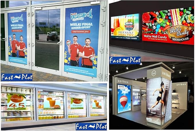 FastPlot Self Adhesive Vinyl - Waterproof 4mil - 36inch x 60ft Roll - 2inch core