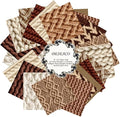 24 Sheets Knitting Wool Decorative Scrapbooking Paper Pad 6x6 Craft Paper Single-Side Card Making Supplies for Junk Journal, Holiday Journaling, Brown, Earth Tone and White