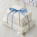 HUIHUANG 1/8" Smoke Blue Ribbon Continuous 100 Yards Solid Color Double Faced Thin Ribbon Silk Satin Ribbon for Wedding Invitation Cards Crafts Sewing Hanging Tags Gift Wrap