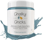 Chalky Chicks All-in-One Chalk Paint for Furniture or Cabinet - 16 Fl Oz - Matte Finish Y Blue (Medium Blue) for Metal, Wood Furniture Paint - No Sanding All-in-One for Home Decor & Crafts, USA Made