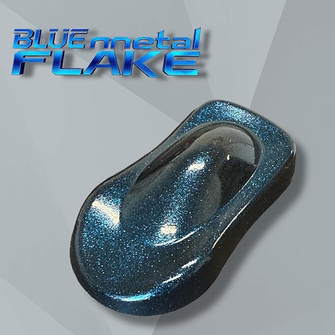 LiME LiNE Sprayable Metal Flake Paint Additive: Solvent Resistant Glitter for Automotive Custom Painting (Blue)