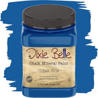 Dixie Belle Paint Company Chalk Finish Furniture Paint - Cobalt Blue (32oz) - Matte Vibrant Blue Chic Chalk Mineral DIY Furniture Paint