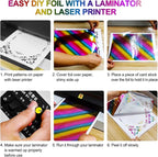 Briartw 20x29cm Hot Foil Paper 50 Sheets Pack Toner Reactive Foil Hot Stamping Foil Paper by Laser Printer and Laminator for Scrapbooking Craft Cardmaking DIY Album (Plum, 50 Sheets)