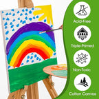 Stretched Canvas for Painting, Multi Size 11x14, 9x12, 8x10, 5x7, 4x4(4 of Each), 20 Packs Primed Blank Canvases, Very Good for Beginners or Professionals.