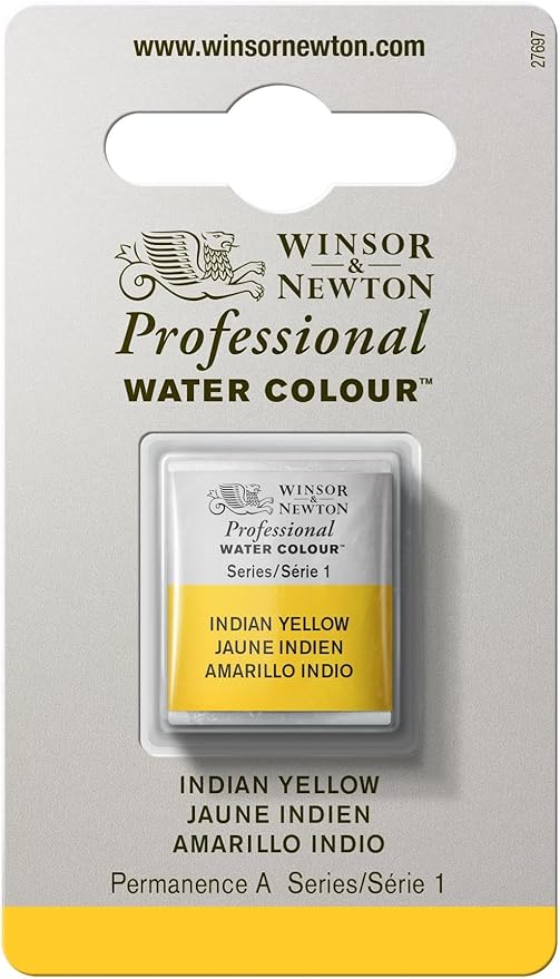 Winsor & Newton Professional Watercolor, Half Pan, Indian Yellow
