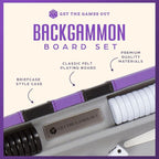 Get The Games Out Backgammon Set, Classic Board Game Case, 2 Players, Includes Strategy & Tip Guide, Perfect for Parties and Family Game Nights -Small, Purple