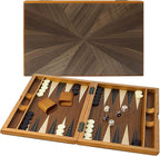 GSE Games & Sports Expert Premium Wooden Folding Inlay Backgammon Board Game Set, Classic Traditional Strategy Board Games (Focus- 17 Inches)