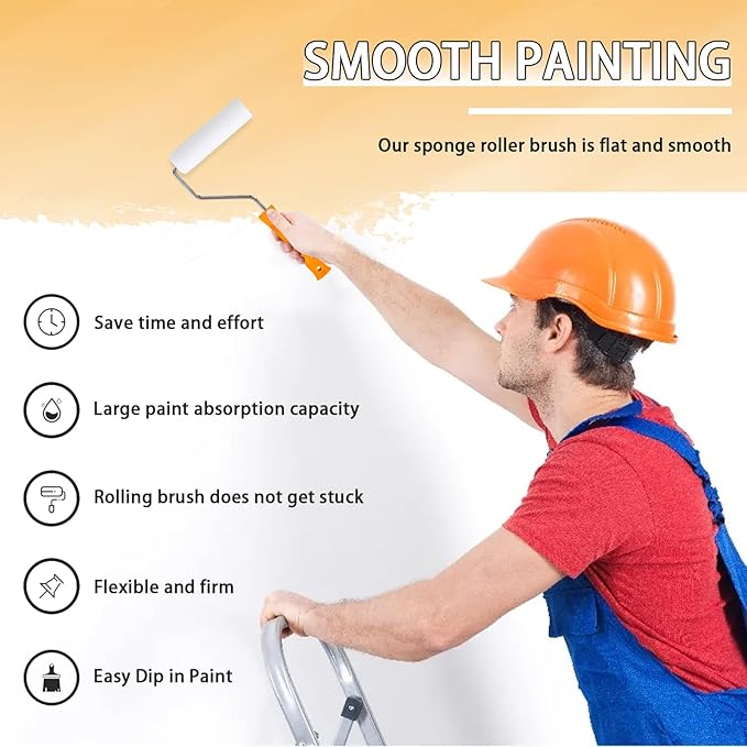 20 Pieces Paint Roller Cover, 6 inch Microfiber Roller Covers, Washable Covers for Roller Frame, House Painting Supplies, Naps for Paint Roller Brush for Painting Walls Ceilings