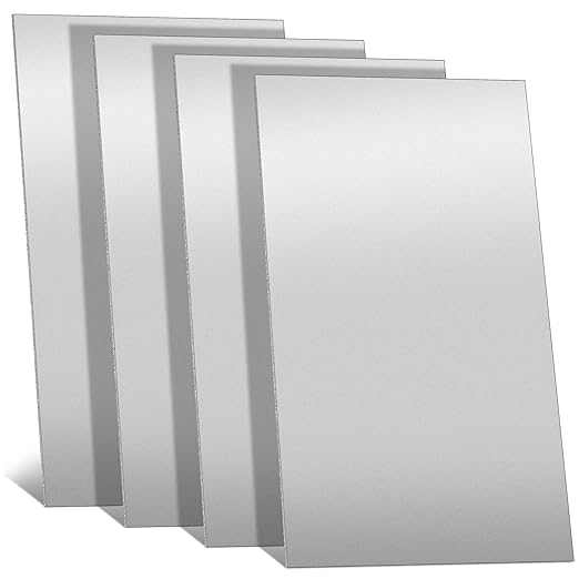 4 Pcs 16 Gauge 12 x 6 Inch Metal Steel Sheet Steel Plate Mild Carbon Cold Rolled Square Weldable Metal Panels for Outside Industrial DIY Use Projects Weld Accessories