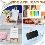 MECCANIXITY Mini Wood Display Easels, 6.3"x3.5"A-Frame Painting Tabletop Easels Holder Stand for Artists Beginners Displaying Small Canvases Art Photos Business Cards(Pack of 12, Wood Color)