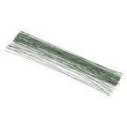 PATIKIL 20 Gauge 16" Floral Stem Wire, 100 Pcs Paper Wrapped Iron Artificial Flower Stem Accessories for DIY Bouquet Stem and Craft Decoration, Dark Green