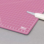 U.S. Art Supply 24" x 36" Self-Healing Cutting Mat 5-Ply - Double-Sided Pink/Blue Craft Mat, Non-Slip Cutting Mats for Crafts, Sewing, Quilting, Scrapbooking