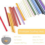 52pcs Black Sealing Wax Sticks, Andotopee Glue Gun Wax Seal Sticks for Wax Seal Stamp, Premium Sealing Wax for Envelope Letter Seal Wedding Invation Craft Adhesive, Great Gift Ideas (Mini Size)