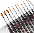 Miniature Paint Brushes, Fuumuui 11pcs Micro Detail Paint Brushes for Model, Paint by Numbers - Fine Detail Paint Brush Set for Acrylic, Watercolor, Oil