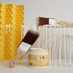 Dixie Belle Paint Company Chalk Finish Furniture Paint - Buttercream (8oz) - Matte Creamy White Chic Chalk Mineral DIY Furniture Paint