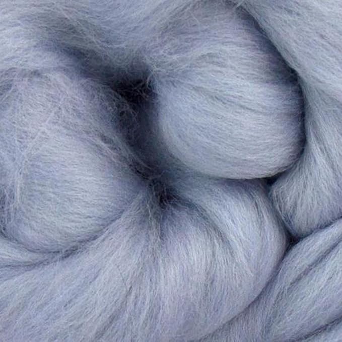 Revolution Fibers Merino Wool Roving | Premium Combed Wool Top | 22 Micron, Perfect for Felting Projects, Spinning, Wall Hangings and Tapestry (Seal)