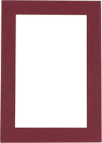 Pack of TEN 8.5x11 Mats Bevel Cut for 7x9 Photos - Acid Free Maroon Red Precut Matboards For Pictures, Photos, Framing - 4-ply Thickness