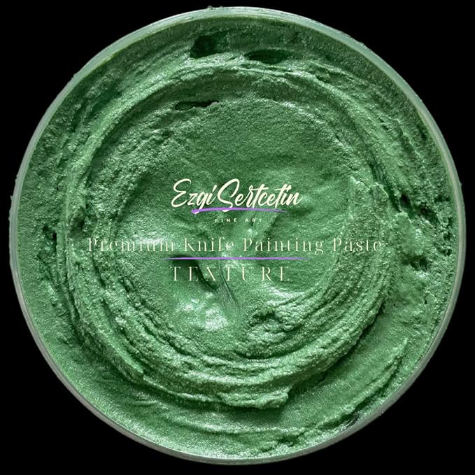 Premium Palette Knife Painting Paste|Texture Paste|Authentic Bright Colors|Ready to Use|Easy to Apply| 6oz (Leaf Green)