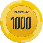 SLOWPLAY Godel Clay Poker Chips, 14 Grams Heavyweight Clay Composite, 40mm Large Chips in Bulk, Pack of 50 with Denomination of 1000