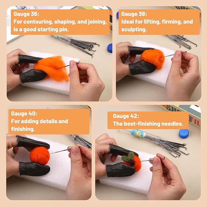 82PCS Needle Felting Tools, Needle Felting Needles, 4 Sizes Felting Needles with Needle Bottle Felting Tool Holders, Complete Needle Felting Supplies for Beginner Professional
