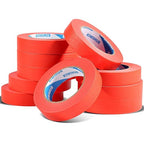 Red Painter's Tape,1 inch x 60 Yards x 10 Rolls (600 Yards Total) - Medium Adhesive Bulk Multi Pack Masking Tape for Painting,Labeling,DIY Crafting,Decoration and School Projects