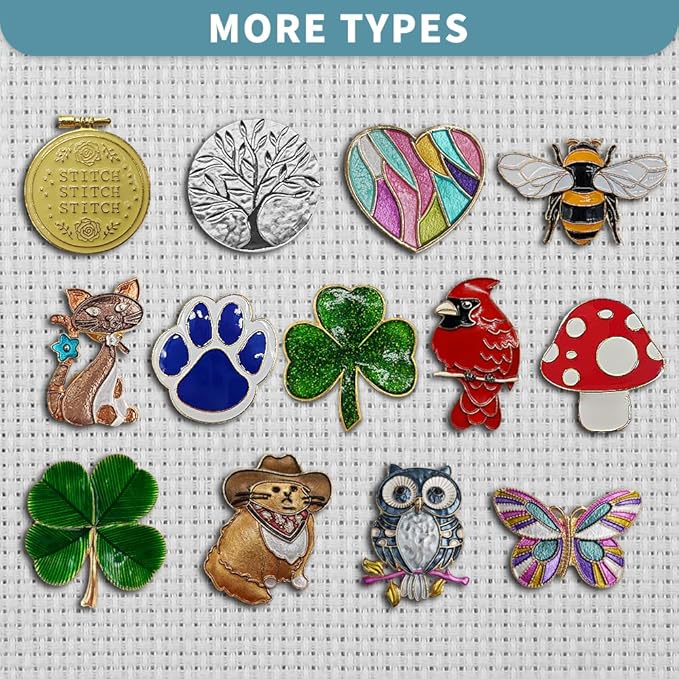 Magnetic Needle Minder Magnet Embroidery Accessories and Supplies Embroidery Needle Holder Cross Stitch Holder Needlework Supplies (Cardinal) (Love)