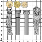 Art Mold for Polyclay Air Dry Clay Plaster, Decorative Column and Sculpture Statue