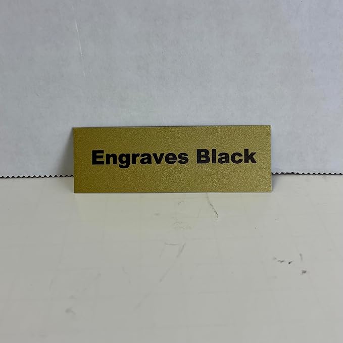 Blank Metal Plates for Laser Engraving - 4 Pack | Aluminum Sheets 0.020" Thick | CO2, Diode, Fiber Laser Compatible | Multiple Sizes & Colors (Gold (engraves black), 1x2 inch)