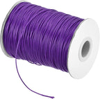 MECCANIXITY Waxed Cord 1.2mm Waxed Polyester Cord 175 Yard Wax String for Bracelet Making,Necklaces, Beading,Jewelry Making and DIY Crafts(Dark Purple)