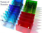 40 Transparent Stained Glass Sheets, 4”x6” Textured Bright Transparency Mosaic Glass Pack, Variety Cathedral Art Glass Pieces for DIY Mosaic Tiles Crafts, Home Decor, Suncatchers