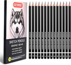 Professional Drawing Sketching Pencil Set - 14 Pieces Graphite Pencils(14B - 4H), Ideal for Drawing Art, Sketching, Shading, Artist Pencils for Beginners & Pro Artists