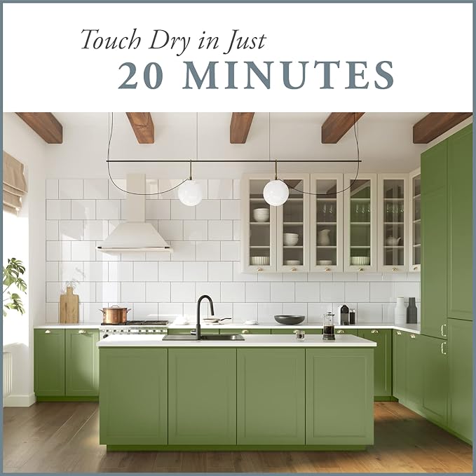 AMY HOWARD AT HOME Chalk-Based One Step Paint for Furniture, Cabinetry, Decor, Finish, and More | No Stripping, Sanding, or Priming | Medium Base | 16 Ounce | Dunavant Green