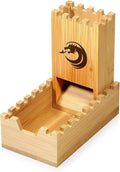 DNDND Bamboo Dice Tower, Folding Dice Tower DND Dice Rolling Tower for Dungeons and Dragons D&D Tabletop Game and RPG Games